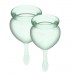 Zdjęcie produktu - #0 Satisfyer Feel Good Mentrual zestaw kubeczk&oacute;w menstruacyjnych 15ml + 20ml Light Green