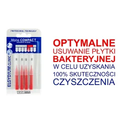 Miniaturka artykułu - #0 ELGYDIUM CLINIC MONO COMPACT 4 Szczoteczki do przestrzeni międzyzębowych - czerwone