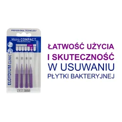 Miniaturka artykułu - #1 ELGYDIUM CLINIC MONO COMPACT 5 Szczoteczki do przestrzeni międzyzębowych - purpurowe