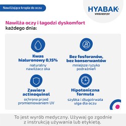 Zdjęcie produktu - #2 Hyabak Nawilżające krople dla podrażnionych oczu, 10 ml