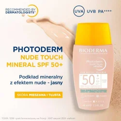 Miniaturka artykułu - #0 BIODERMA Photoderm NUDE Touch Mineral SPF 50+ jasny