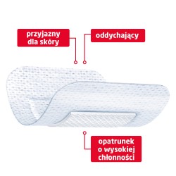 Zdjęcie produktu - #1 Leukoplast Leukomed Absorbent Plus Plastry 5x7,2cm, 5 sztuk