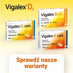Zdjęcie produktu - #3 Vigalex D3+K2 D3 - 2000 IU, K2 - 75uq, 60 tabletek