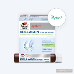 Zdjęcie produktu - #0 DOPPELHERZ System Kollagen 11.000 Plus, 30 ampułek - suplement diety z kolagenem i chondroityną