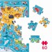 Zdjęcie produktu - #0 CzuCzu Puzzlove. Zwierzęta Mapa Świata. Puzzle 60 element&oacute;w dla dzieci 4+