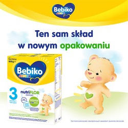 Zdjęcie produktu - #0 Bebiko Junior 3 NUTRIflor Expert Odżywcza formuła na bazie mleka dla dzieci powyżej 1. roku życia, 600g