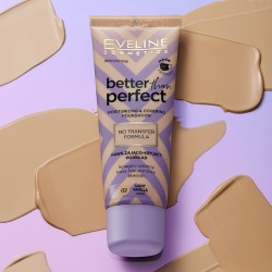 Zdjęcie produktu - #0 EVELINE Better Than Perfect Podkład nawilżająco-kryjący 02 Light Vanilla, 30ml