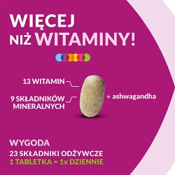 Zdjęcie produktu - #3 Vigor Multiwitamina ONA, 60 tabl. - zestaw witamin i minerał&oacute;w z ashwagandhą
