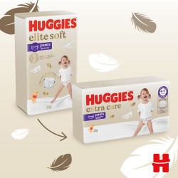 #8 – HUGGIES Pieluchomajtki Elite Soft rozmiar 5 (12-17kg), 34szt.