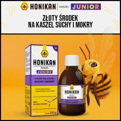 Zdjęcie produktu - #0 HONIKAN KASZEL JUNIOR Syrop na kaszel suchy i mokry, 230g