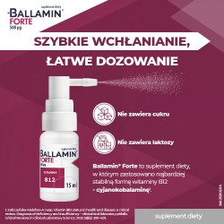 Zdjęcie produktu - #3 BALLAMIN FORTE Witamina B12 500&micro;g, 15ml