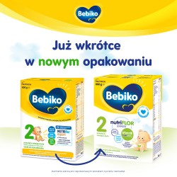 Zdjęcie produktu - #0 Zestaw Bebiko 2 NUTRIflor Expert Mleko następne dla niemowląt powyżej 6. miesiąca życia, 4x600g