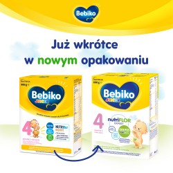 Zdjęcie produktu - #0 Zestaw Bebiko Junior 4 NUTRIflor Expert Odżywcza formuła na bazie mleka dla dzieci powyżej 2. roku życia, 4 x 600 g