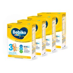 Zdjęcie produktu - #1 Zestaw Bebiko Junior 3 NUTRIflor Expert Odżywcza formuła na bazie mleka dla dzieci powyżej 1. roku życia, 4x600g