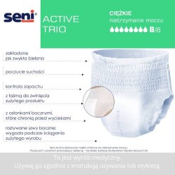 Zdjęcie produktu - #1 SENI ACTIVE TRIO X-LARGE Elastyczne majtki chłonne, 10 szt.