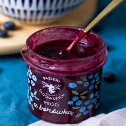 Zdjęcie produktu - #0 PASIEKI RODZINY SADOWSKICH Mi&oacute;d z bor&oacute;wką, 430g	