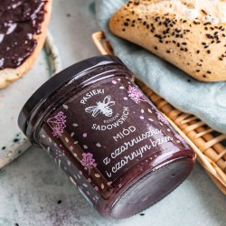 Zdjęcie produktu - #0 PASIEKI RODZINY SADOWSKICH Mi&oacute;d z czarnuszką i czarnym bzem, 430g