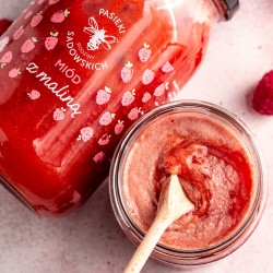 Zdjęcie produktu - #2 PASIEKI RODZINY SADOWSKICH Zestaw Mi&oacute;d z maliną, 430g + Mi&oacute;d z cytryną, 430g + Mi&oacute;d z truskawką, 430g