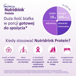 #1 – Nutridrink Protein zestaw, 12szt. (8szt. - owoce leśne + 4szt. neutralne)