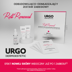 Zdjęcie produktu - #0 URGO DERMOESTETIC RetiRenewal Zestaw Zabiegowy odbudowująco-odmładzający RETI-C (Krem aktywujący, 2x5ml + Maska do twarzy, szyi i dekoltu, 4x3ml + Kojąco-regenerujące serum pozabiegowe, 10ml)