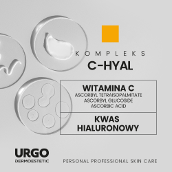 Zdjęcie produktu - #3 URGO DERMOESTETIC C-Vitalize Rewitalizująco-rozświetlający Zestaw Zabiegowy C-HYAL: Korundowy peeling aktywujący 50ml + Ampułka z serum 4x1ml + Maska do twarzy, szyi i dekoltu 4x2,5ml