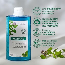 Zdjęcie produktu - #0 KLORANE Szampon z organiczną miętą, 400ml
