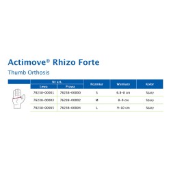 Zdjęcie produktu - #0 Actimove Professional Line Orteza kciuka rozmiar L (lewa) szary, 1szt.