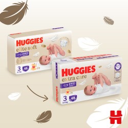 #8 – HUGGIES Pieluchomajtki Elite Soft Pants rozmiar 3 (6-11kg), 48szt. 