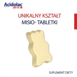 Zdjęcie produktu - #1 Zestaw ACIDOLAC JUNIOR Probiotyk o smaku truskawkowym, 3x 20 misio-tabletek