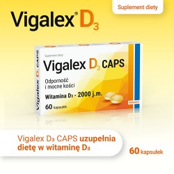 Zdjęcie produktu - #0 Vigalex D3 Caps 2000 j.m., 60kaps.  KR&Oacute;TKA DATA 30.11.2024