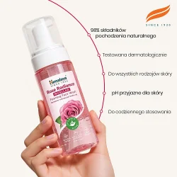 #2 – HIMALAYA Micelarna Pianka do mycia twarzy rozświetlająca z R&oacute;żą Organiczną, 150ml