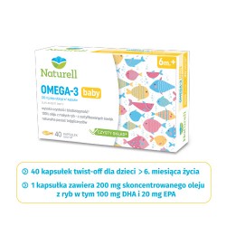 Zdjęcie produktu - #0 Naturell Omega 3 baby, 40 kaps.