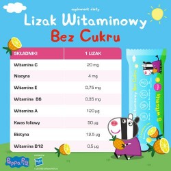 Zdjęcie produktu - #3 DOMOWA APTECZKA Vitamin Lollipops Peppa Pig Lizak ananasowy, 1 szt.