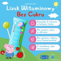 Zdjęcie produktu - #1 DOMOWA APTECZKA Vitamin Lollipops Peppa Pig Lizak jabłkowy, 1 szt.