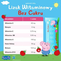 Zdjęcie produktu - #3 DOMOWA APTECZKA Vitamin Lollipops Peppa Pig Lizak jabłkowy, 1 szt.