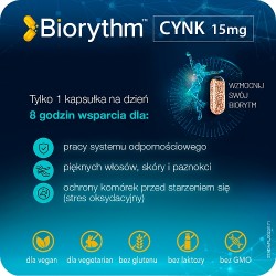 Zdjęcie produktu - #1 Biorythm Cynk 15mg, 30kaps.
