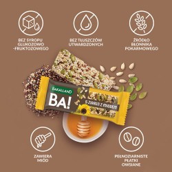 Zdjęcie produktu - #2 BAKALLAND BA! Baton 5 ziaren z miodem, 40g