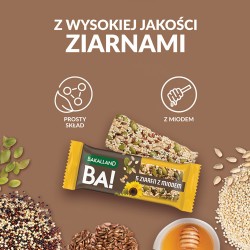 Zdjęcie produktu - #3 BAKALLAND BA! Baton 5 ziaren z miodem, 40g