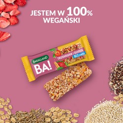 Zdjęcie produktu - #1 BAKALLAND BA! Baton 5 zb&oacute;ż Truskawka i Quinoa zero cukru, 30g