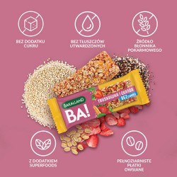 Zdjęcie produktu - #2 BAKALLAND BA! Baton 5 zb&oacute;ż Truskawka i Quinoa zero cukru, 30g