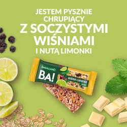 Zdjęcie produktu - #1 BAKALLAND BA!lans RELAKS Baton Wiśnia i limonka, 38g