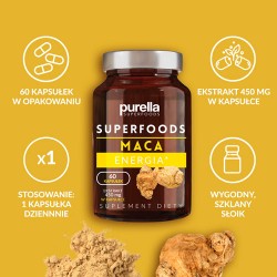 Zdjęcie produktu - #1 PURELLA Maca Energia, 60 kapsułek