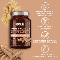 Zdjęcie produktu - #0 PURELLA Ashwagandha Redukcja stresu, 60 kapsułek