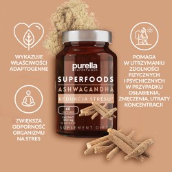Zdjęcie produktu - #2 PURELLA Ashwagandha Redukcja stresu, 60 kapsułek