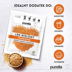 Zdjęcie produktu - #1 PURELLA Len mielony odtłuszczony, 180 g
