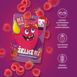 Zdjęcie produktu - #3 BeRAW Kids Żelki Malina z chrupkami, 35 g