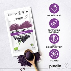 Zdjęcie produktu - #0 PURELLA Jagody Acai BIO. Odchudzanie. Potas + Witamina A, 21g
