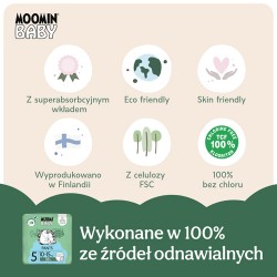 #2 – Muumi Baby Pants Pieluchomajtki 5 (10-15 kg), 38 szt.