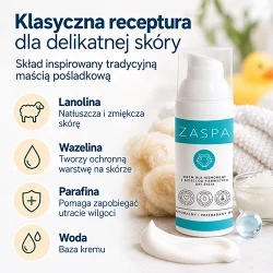 Miniaturka artykułu - #0 ZASPA Pieluszkowy Krem dla dzieci od pierwszych dni życia, 50g
