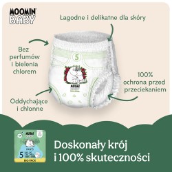 #1 – Muumi Baby Pants Pieluchomajtki 5 (10-15 kg), 54 szt.